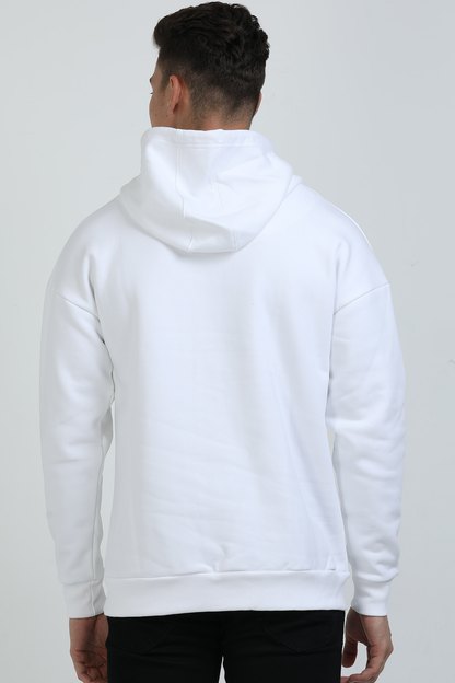 White Oversized Hooded Sweatshirt