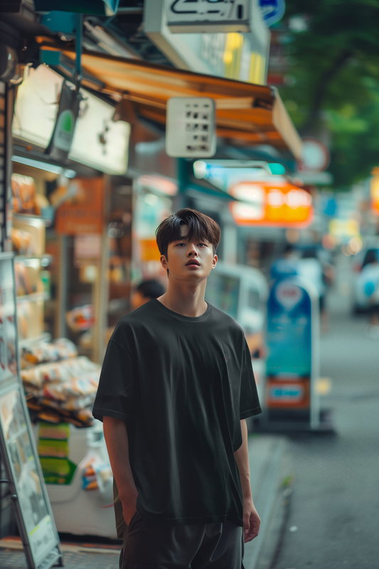 Midnight Shadow: Oversized Black T-Shirt