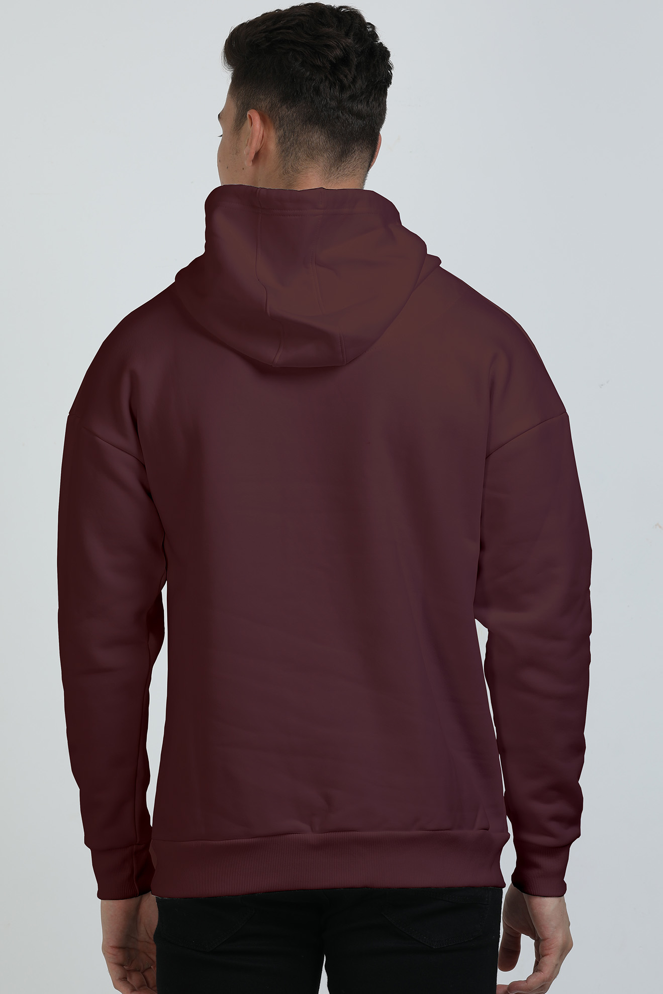 Maroon Oversized Hooded Sweatshirt