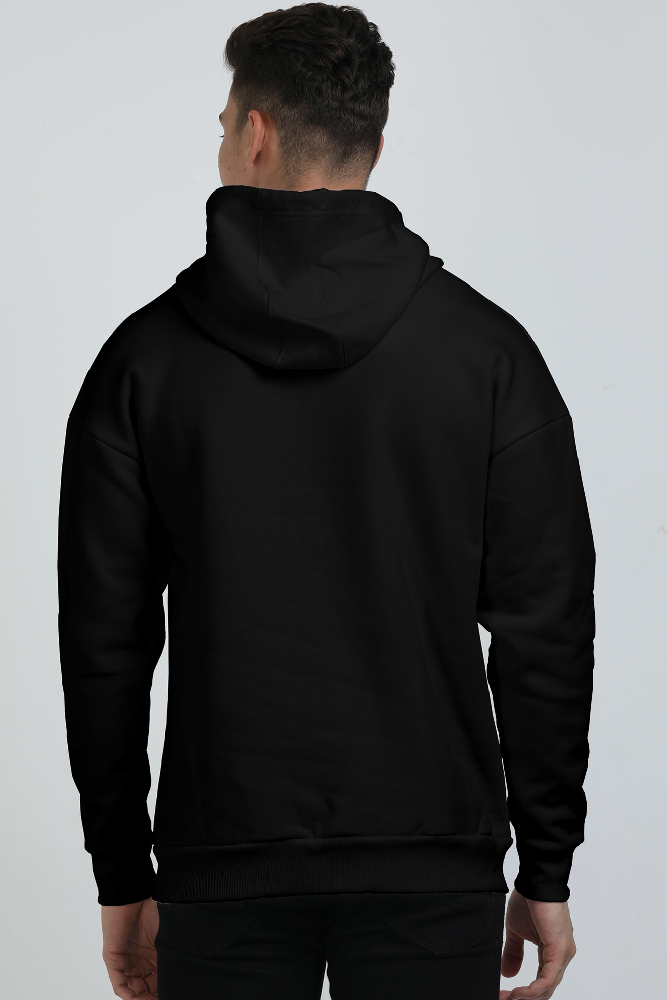 Black Oversized Hooded Sweatshirt