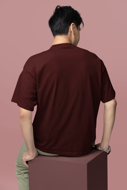 Burgundy Bliss: Oversized Maroon T-Shirt