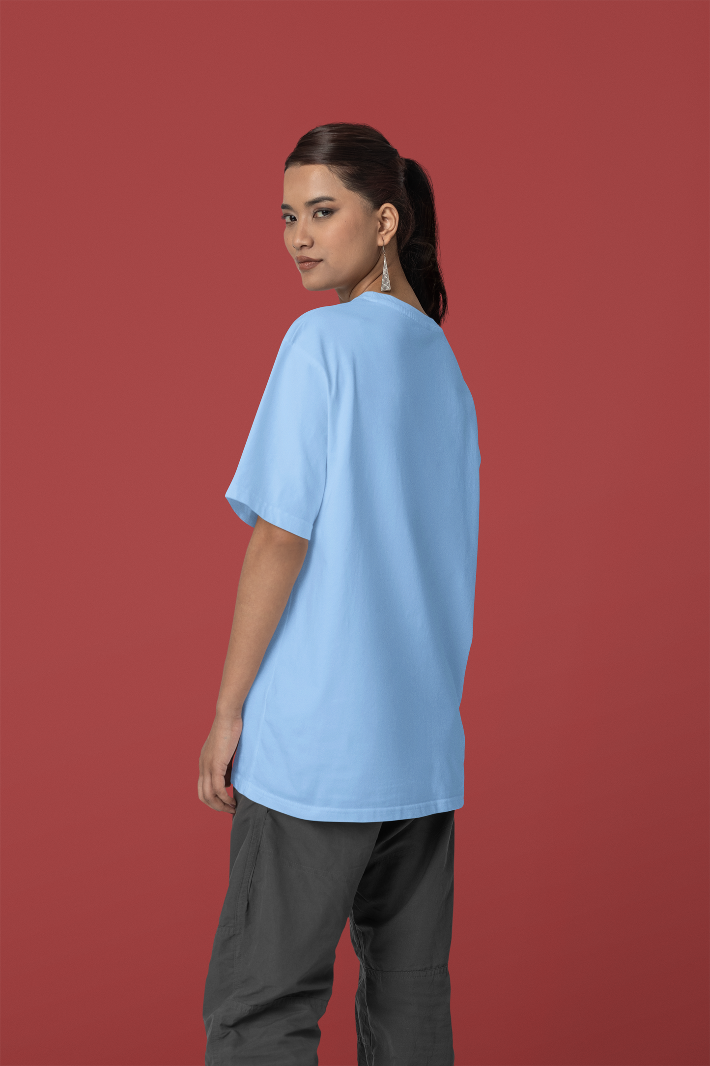 Baby Blue Serenity: Women’s Oversized T-Shirt