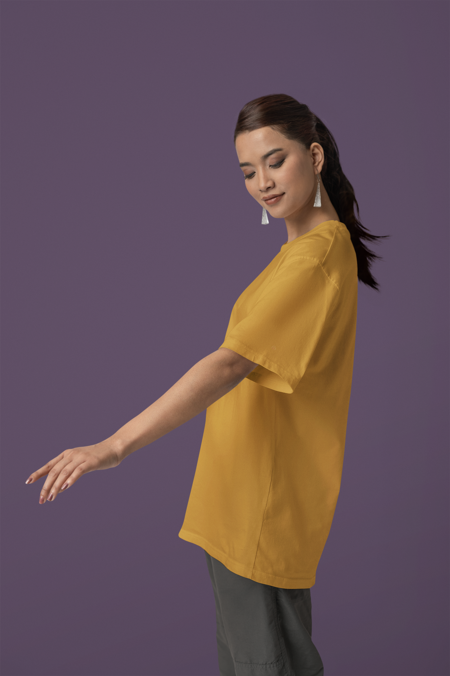 Golden Harvest: Oversized Mustard Yellow T-Shirt