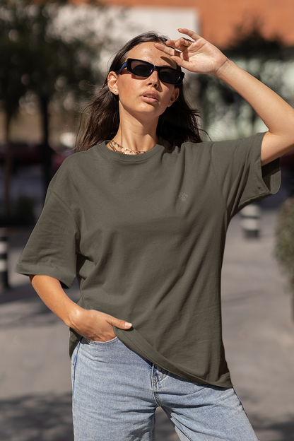 Sage Grove: Oversized Olive Green T-Shirt