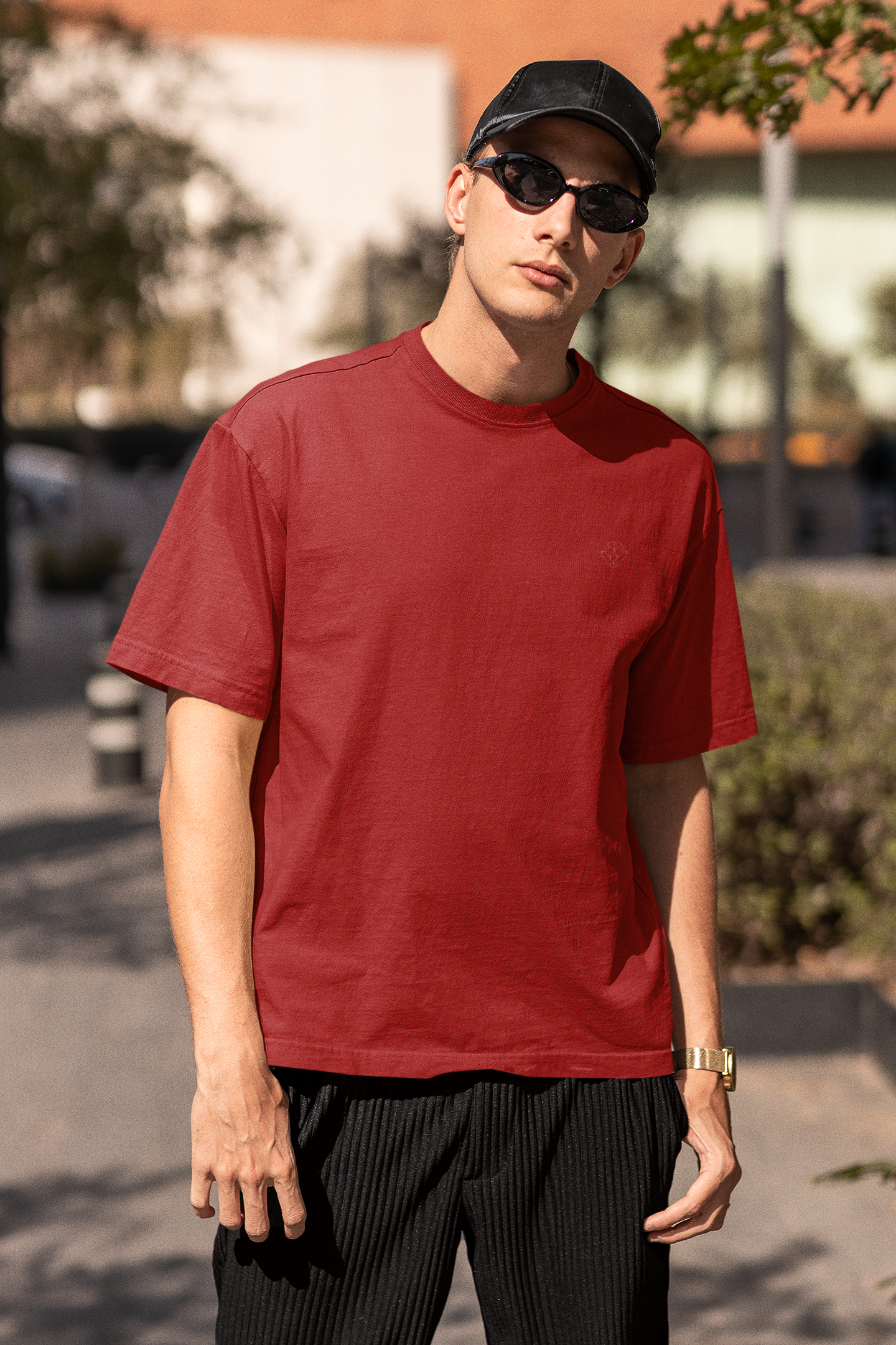 Crimson Red Blaze: Oversized T-Shirt