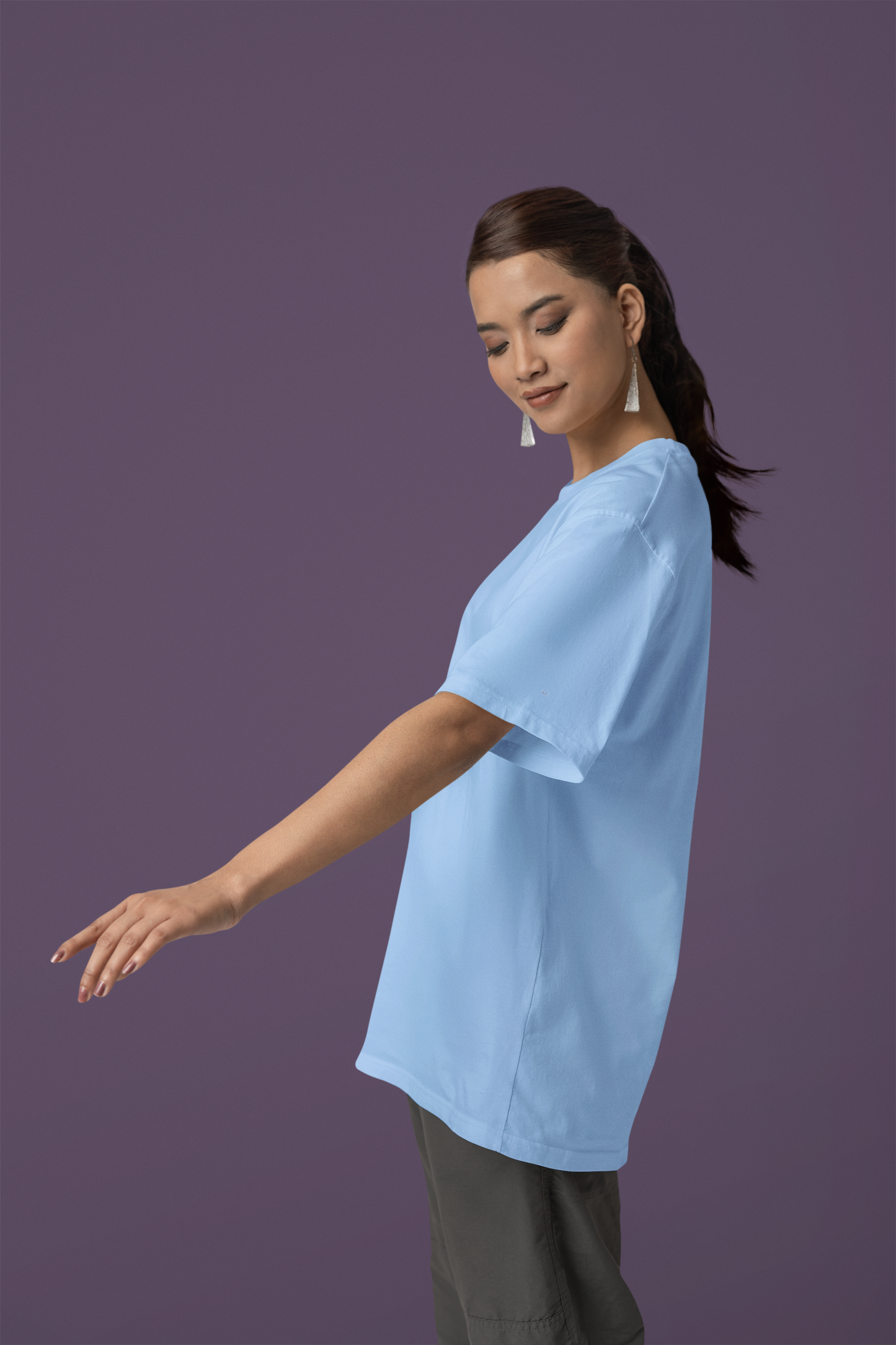 Baby Blue Serenity: Women’s Oversized T-Shirt