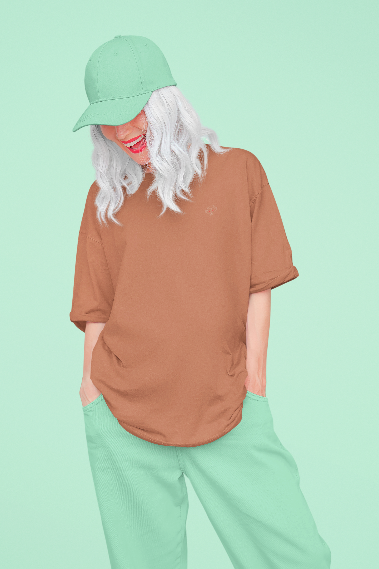 Coral Breeze: Women’s Oversized T-Shirt