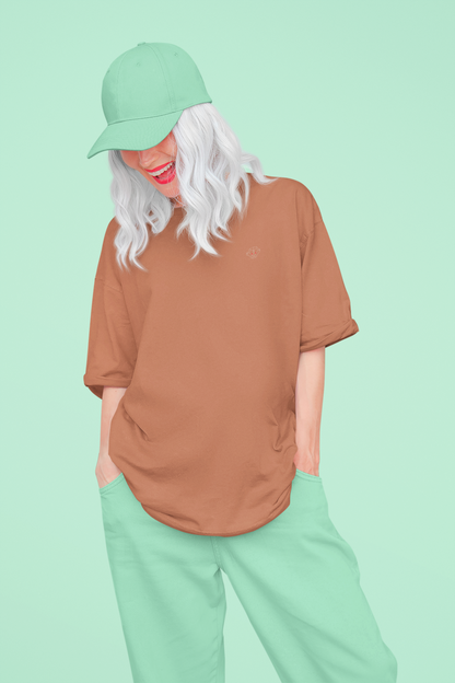 Coral Breeze: Women’s Oversized T-Shirt