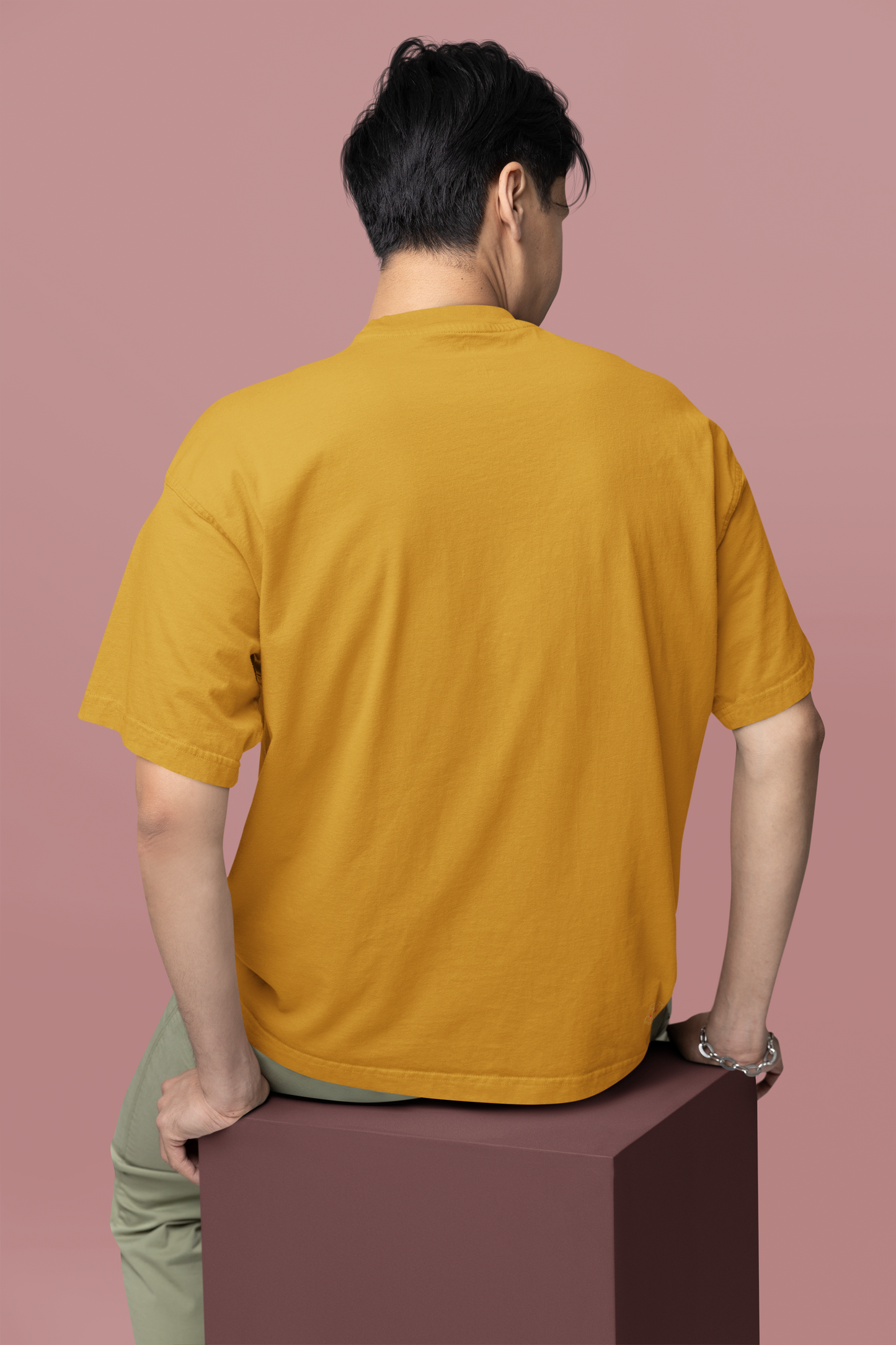 Golden Harvest: Oversized Mustard Yellow T-Shirt