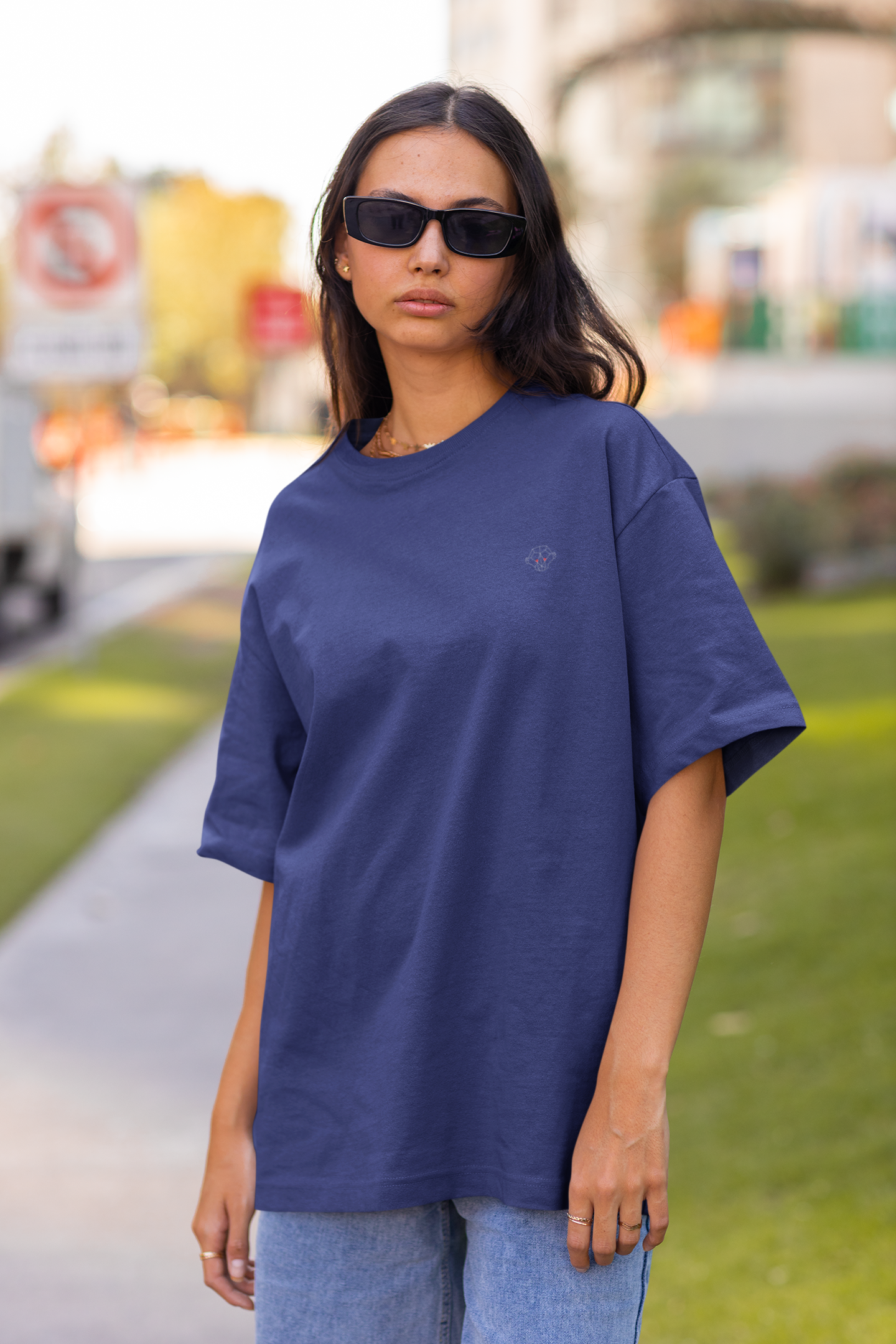 Regal Azure: Oversized Royal Blue T-Shirt