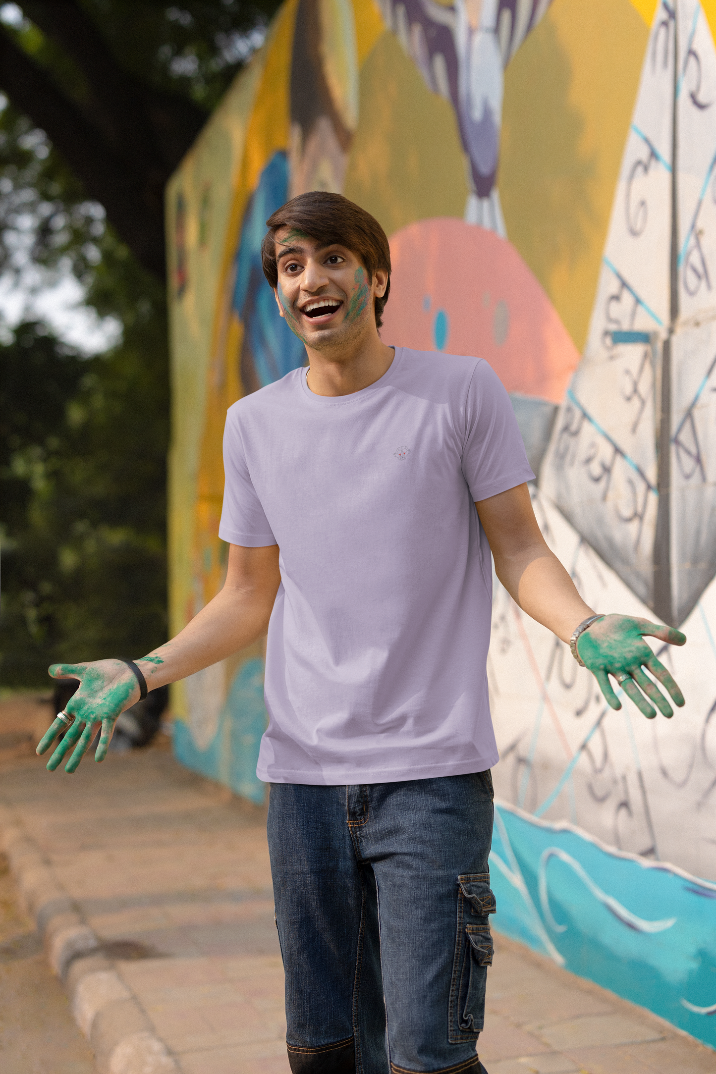 Serene Lavender: Men's Lavender Plain T-Shirt