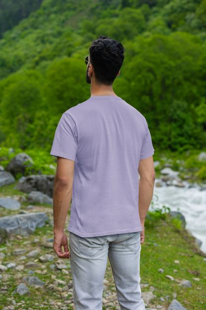 Serene Lavender: Men's Lavender Plain T-Shirt