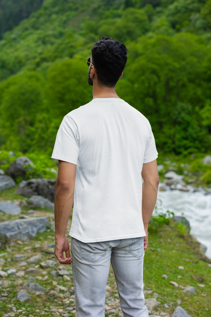 Pure Elegance: Men's White Plain T-Shirt