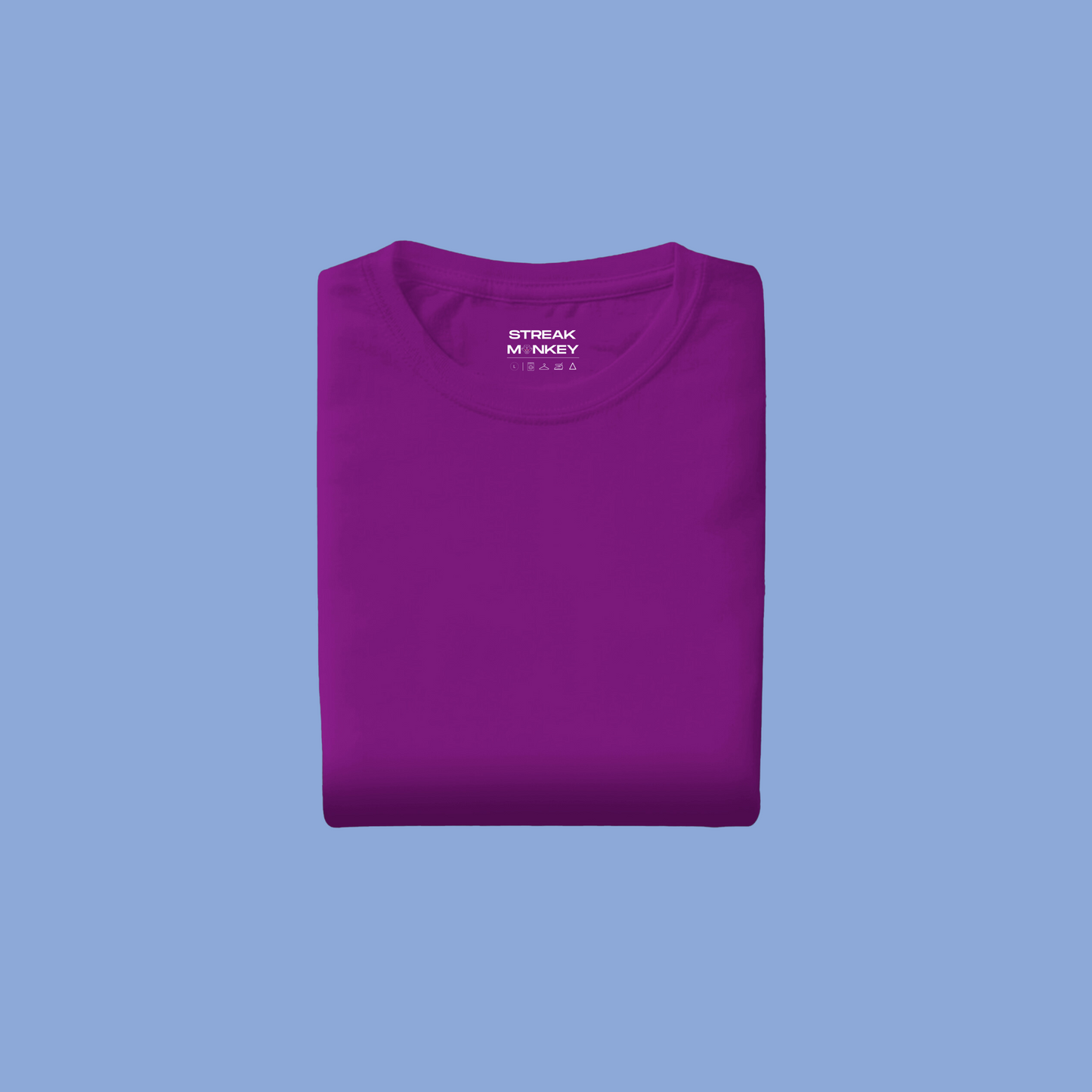 Regal Hues: Men's Purple Plain T-Shirt