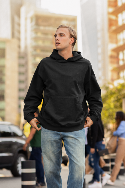 Black Oversized Hooded Sweatshirt