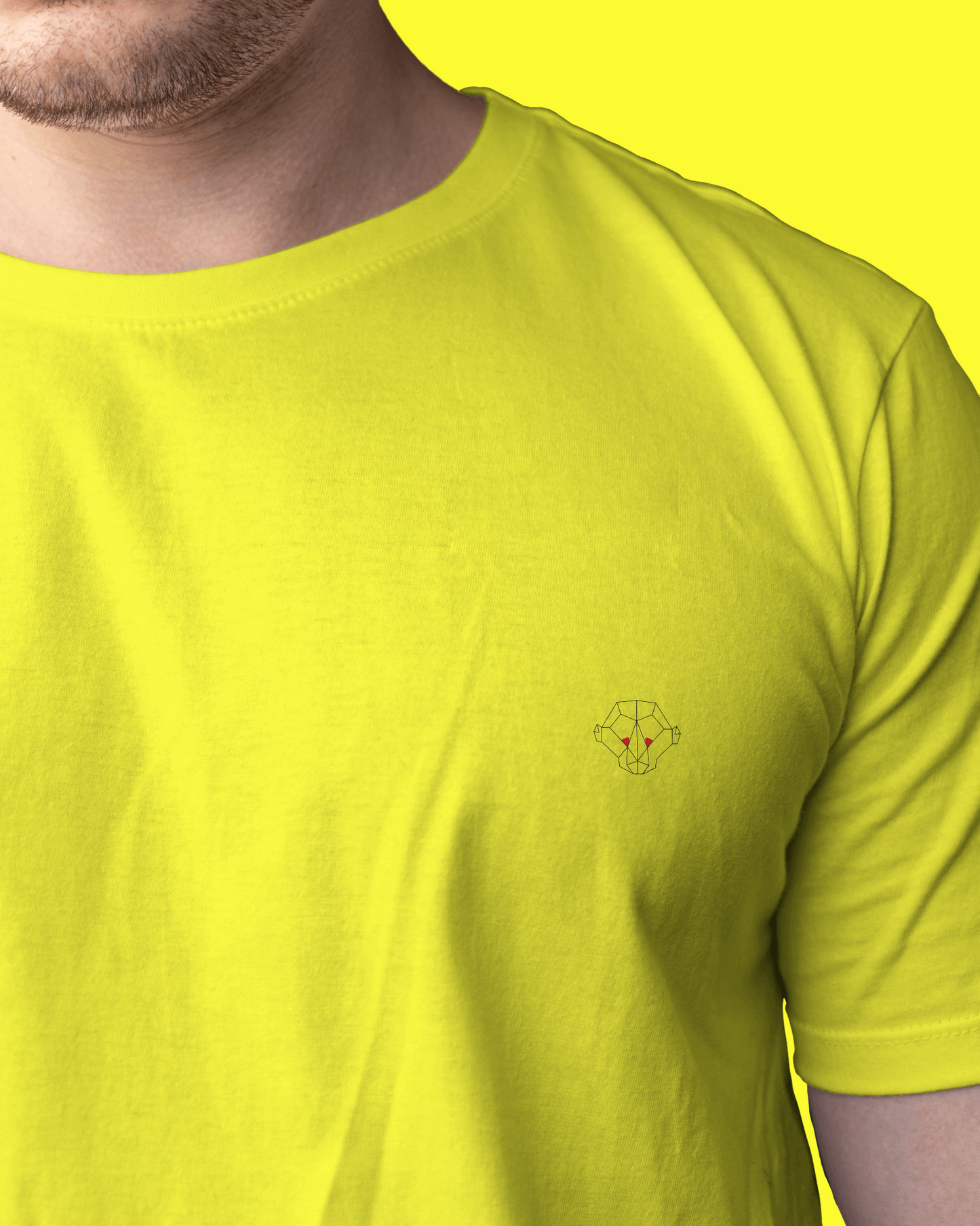 Radiant Aura: Men's New Yellow Plain T-Shirt