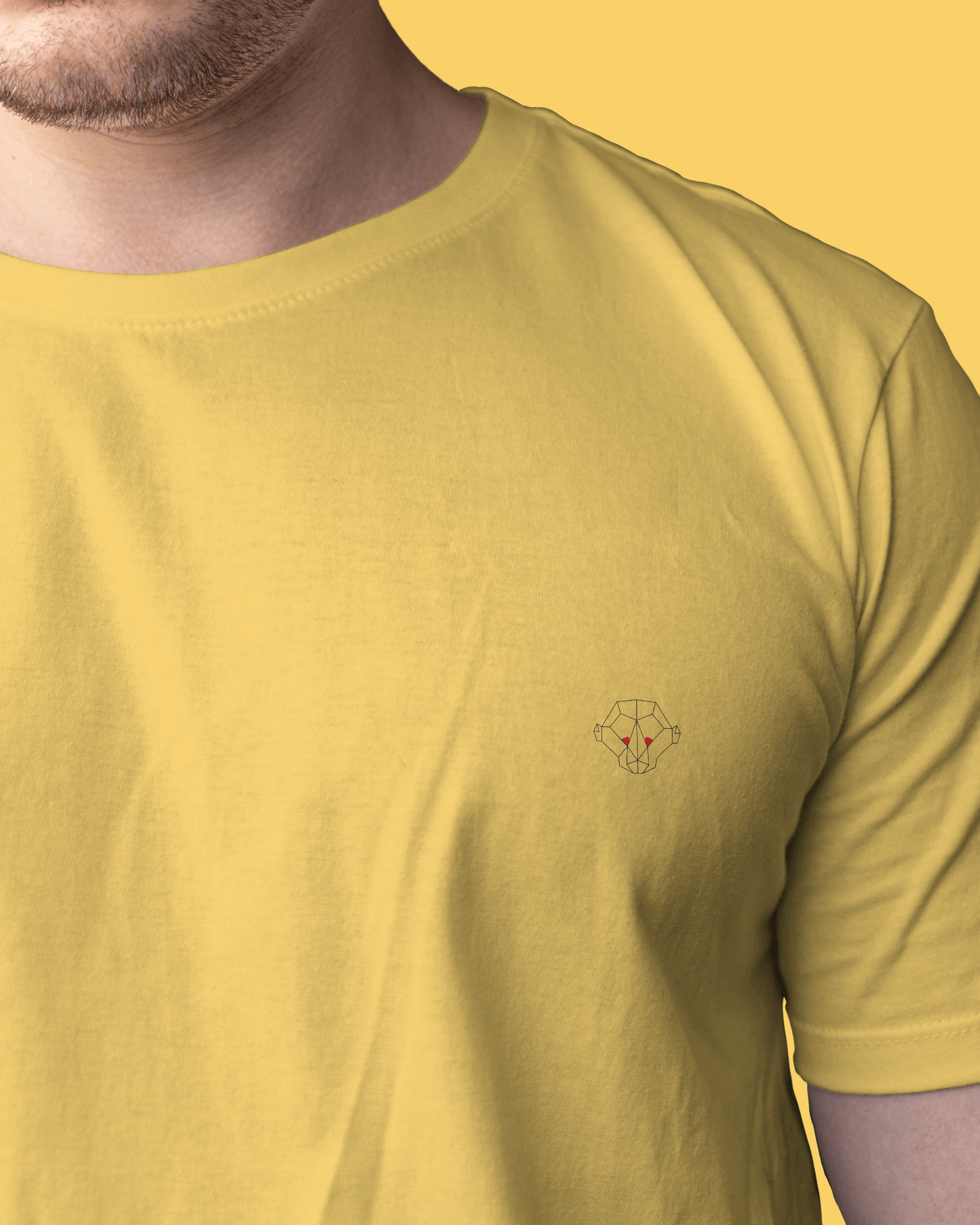 Sunny Disposition: Men's Yellow Plain T-Shirt