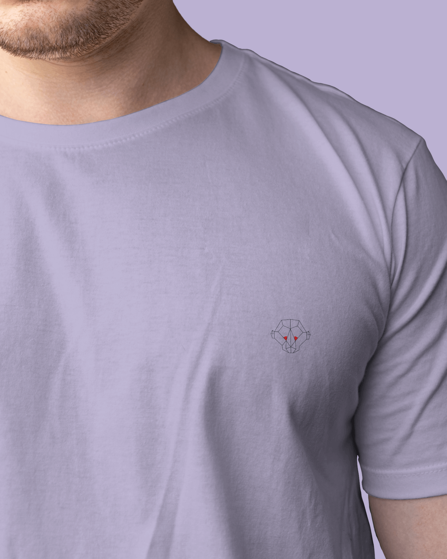 Serene Lavender: Men's Lavender Plain T-Shirt