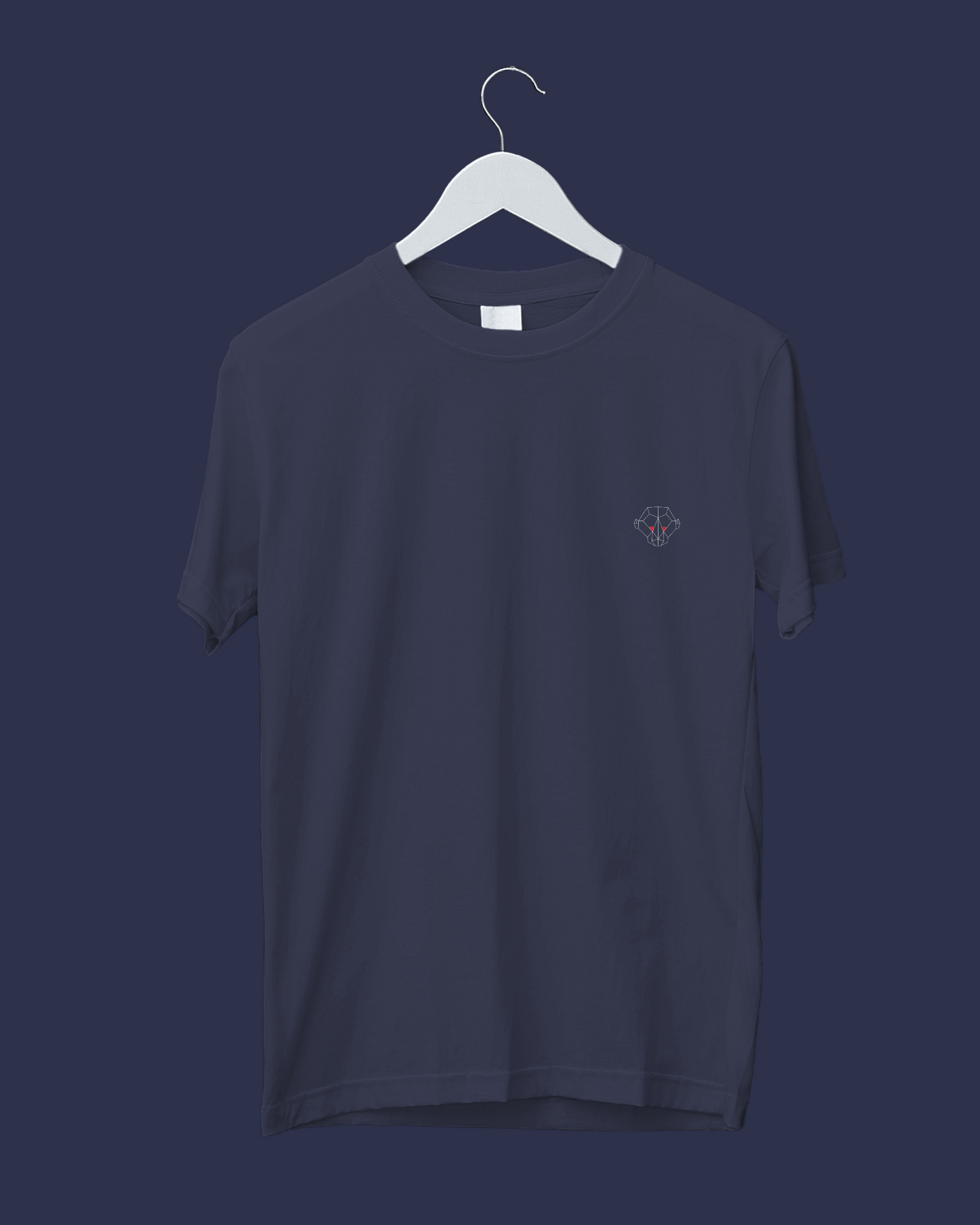 Midnight Classic: Men's Navy Blue Plain T-Shirt