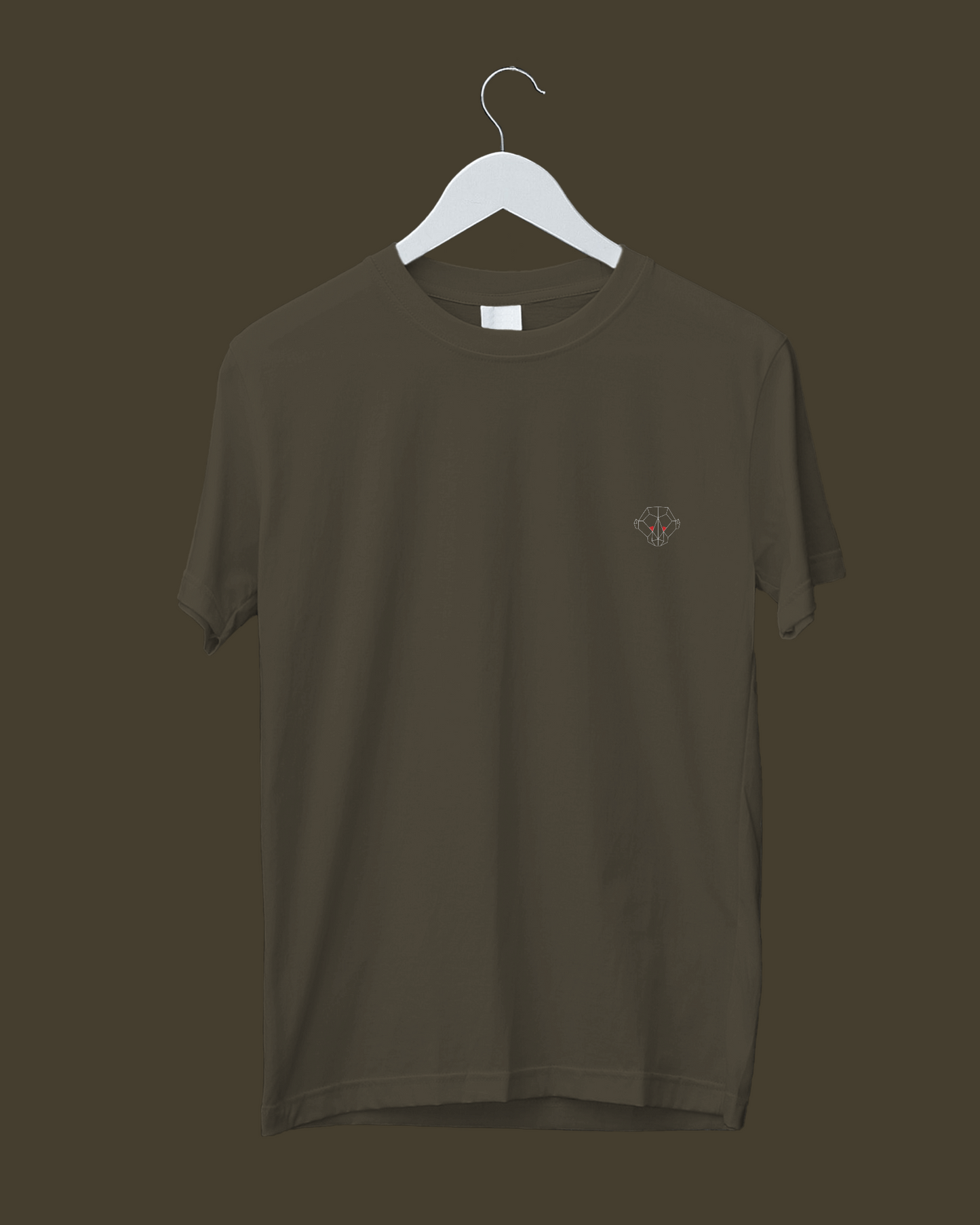 Natural Harmony: Men's Olive Green Plain T-Shirt