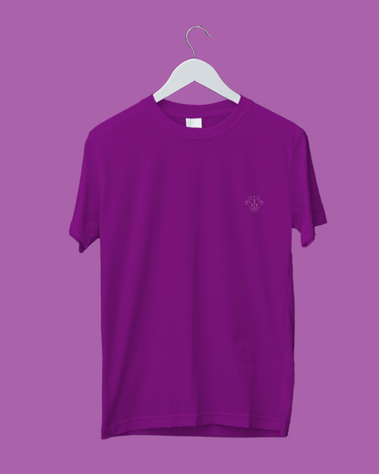 Regal Hues: Men's Purple Plain T-Shirt