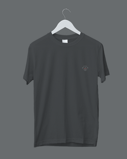 Urban Steel: Men's Steel Grey Plain T-Shirt