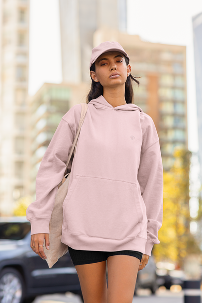 Baby Pink Oversized Hooded Sweatshirt