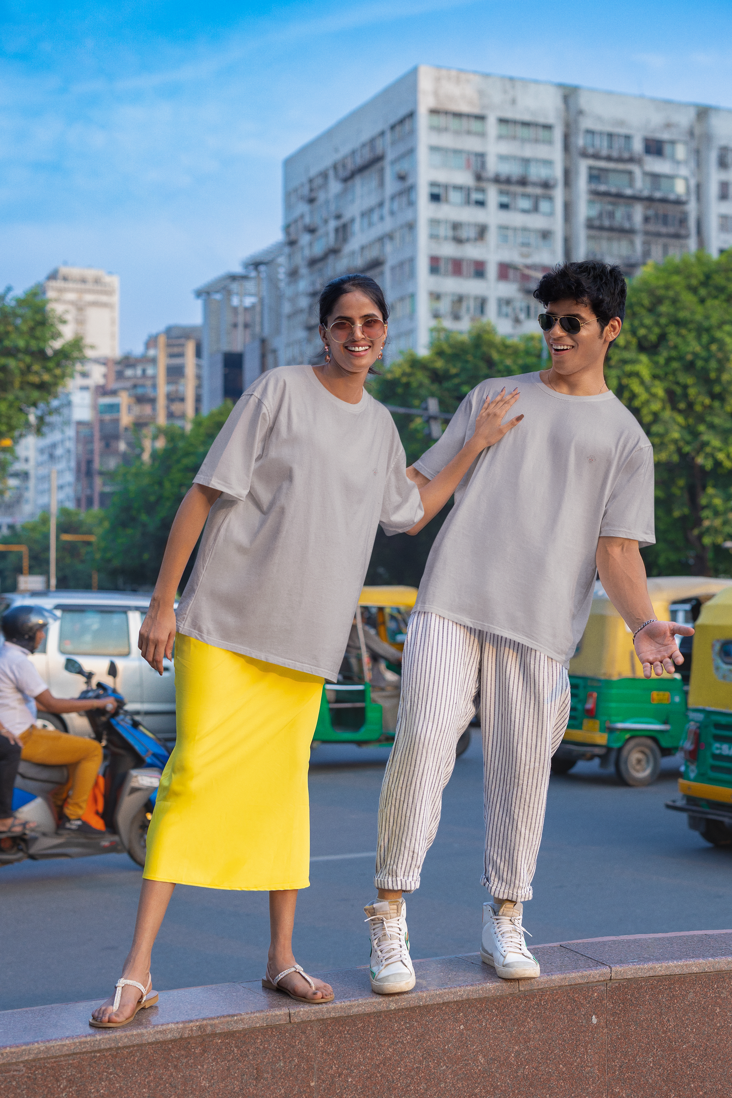 Heather Grey Melange: Oversized T-Shirt