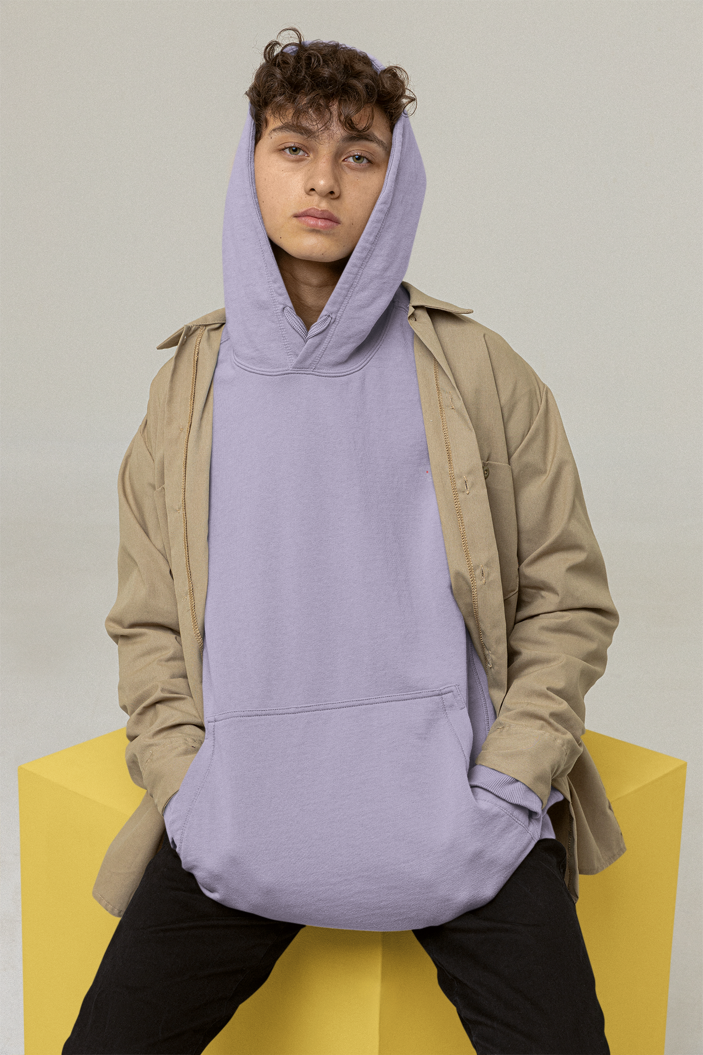 Lavender Oversized Hooded Sweatshirt