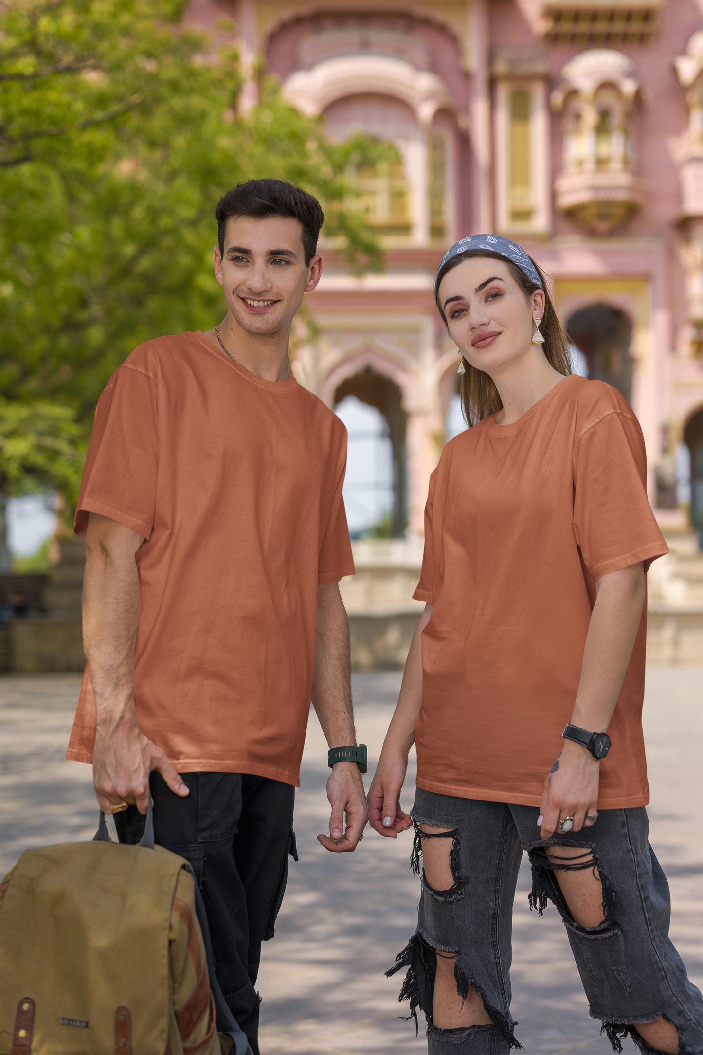 Coral Crush: Oversized T-Shirt