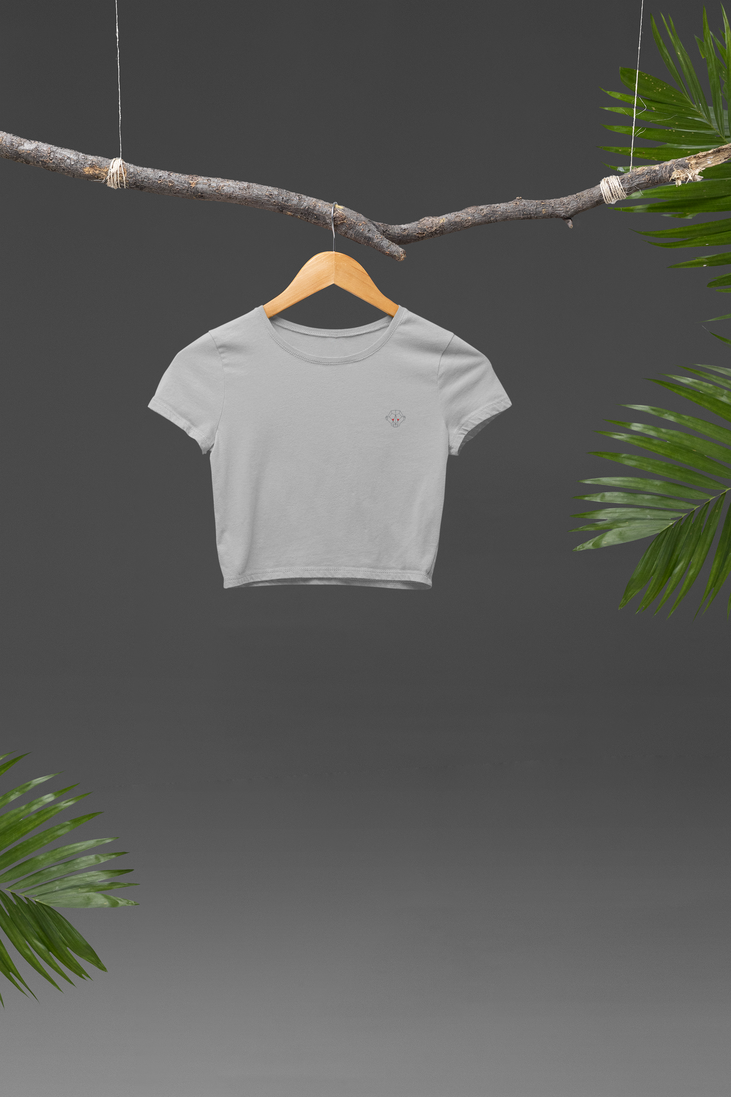 Grey Melange Crop Top - Modern & Versatile