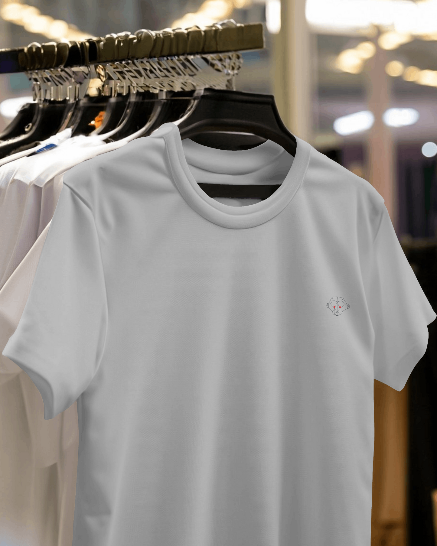 Urban Classic: Men's Grey Melange Plain T-Shirt